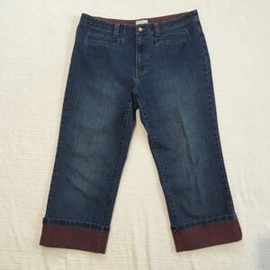 FDJ French Dressing Womens Blue Denim Cropped Cuffed Jeans Size 16